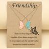 New Colorful Butterfly Collar Chain Friendship Card Good Friend Set Necklace