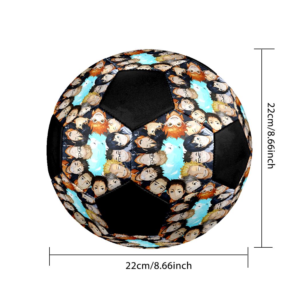Soccer Ball Colorful Machine Stitched PVC Size 5 Team Training Competition Ready Durable High-Bounce Cool Sports Gift