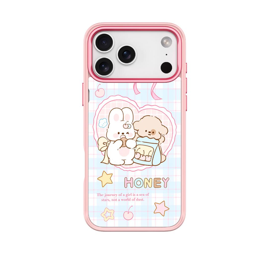 Applicable To Apple 17pro Mobile Phone Case, Advanced Sense 16 Replaceable Back Plate 15promax Magnetic Mobile Phone Case, Love Rabbit.
