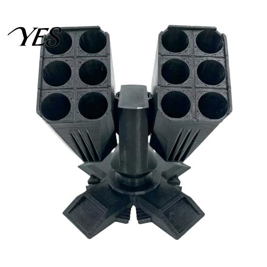 Multi-compartment Pen Holder 3D Printed Missiles Launcher Holder, Rocket Pencil Cup for Desktop Organizer Desk, Multi-compartments Stationery Box Home чёрный