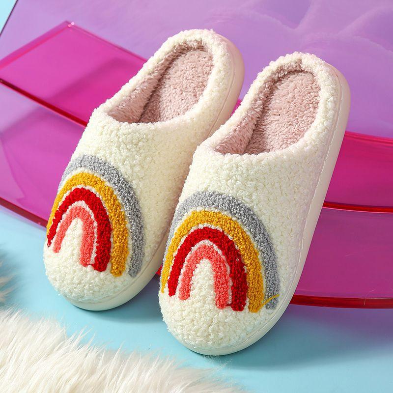 Warm thickened plush indoor cotton slippers cute cotton slippers autumn and winter new love mushrooms
