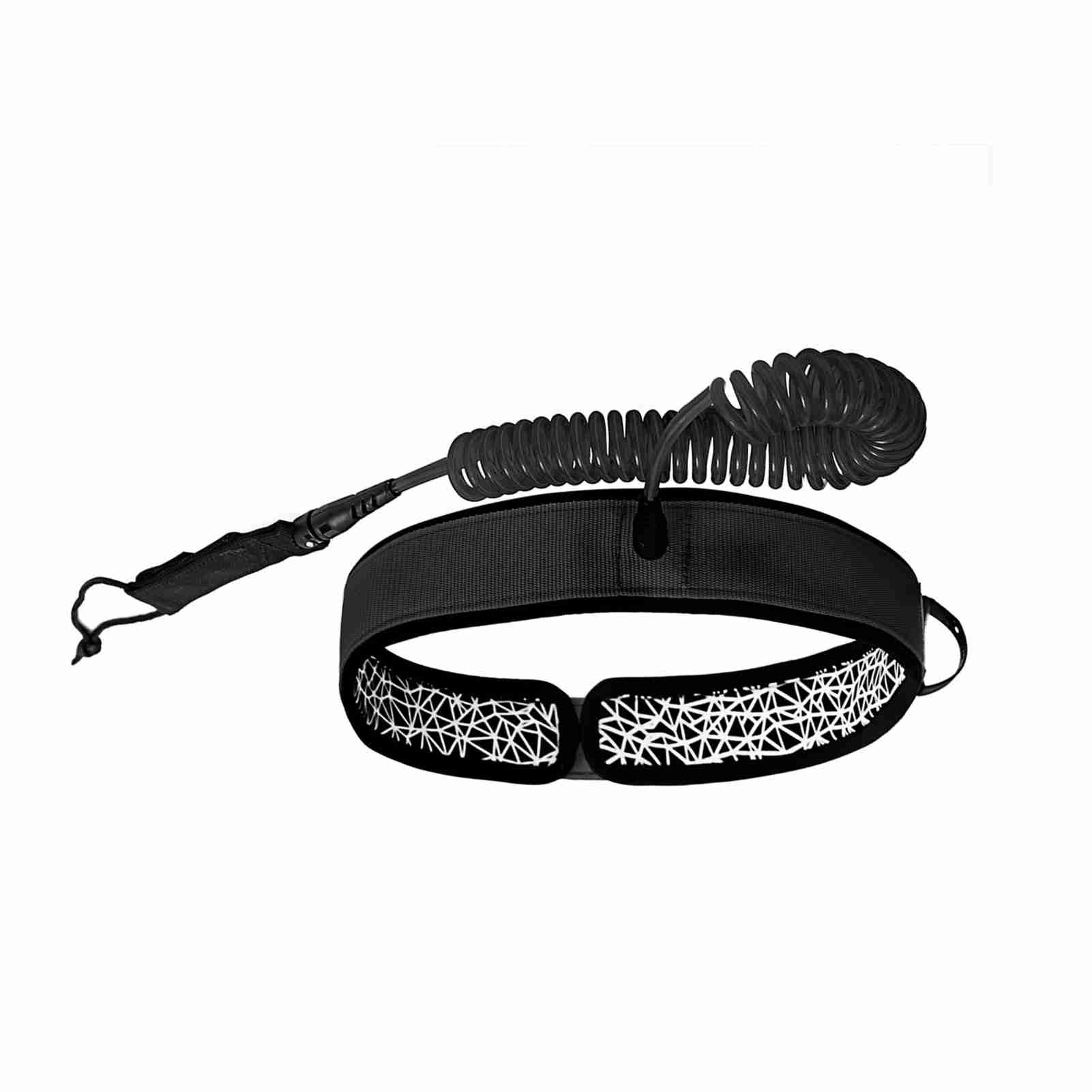 

Surfboard Waist Leash 7mm Thick 10ft Coiled Surf Board Leash SUP Stand Up Paddleboard Leash чёрный