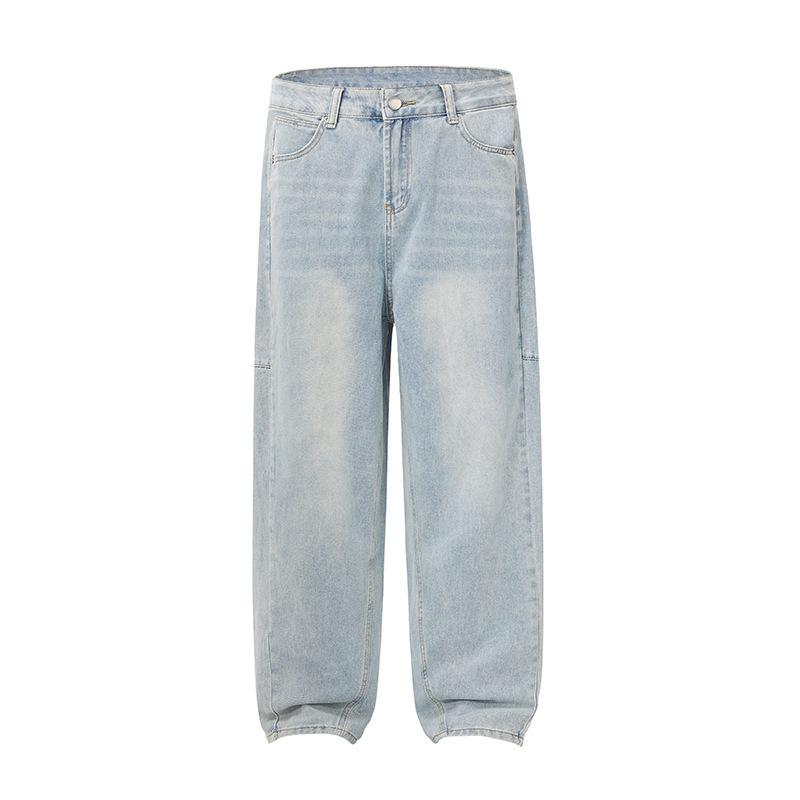 

Джинсы широкие мужские и женские одинаковые свободные драпированные прямые повседневные брюки гаремы XXXL