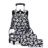 Set Zaino Scolastico Zaino con Ruote per Ragazze Studenti Zaino Trolley con Ruote Borsa Scolastica con Ruote Bagaglio da Viaggio Zaino per Libri
