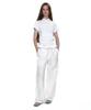 PARTIMENTO WOMEN Two-Way Frill Turnover Waist Pants_White