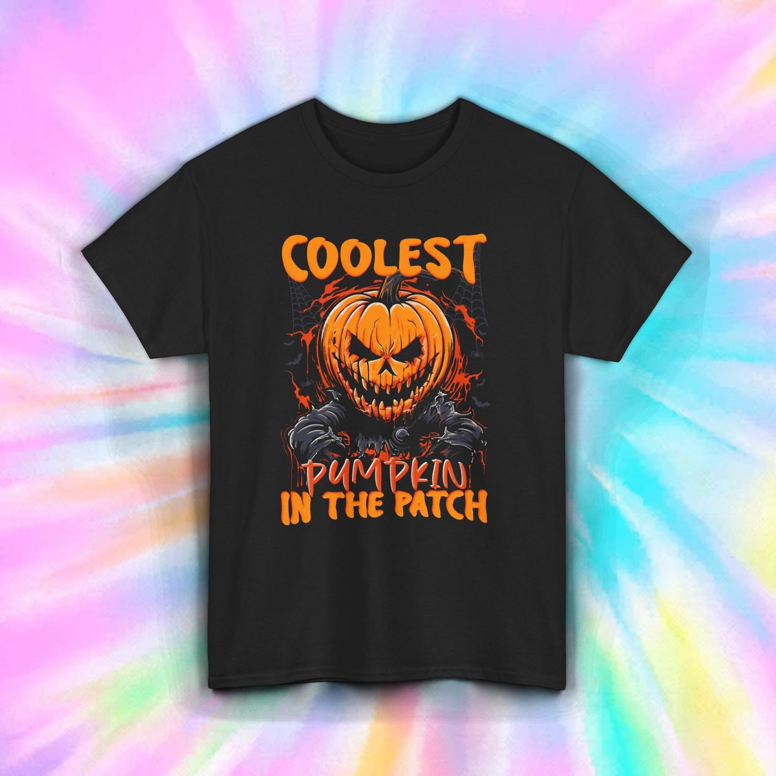 Coolest Pumpkin In The Patch Funny Scary Halloween Fall Jack O Lantern Tee S-5XL S