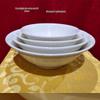 Magnesium-Reinforced White Porcelain Multipurpose Bowl for Salad, Noodles, Rice, Congee, Soup, Microwave-Safe Tableware.