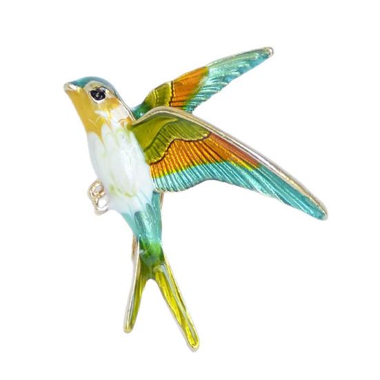 

Enamel Swallow Brooch Men Women Oil Dripping Bird Lapel Pin Sweater Cardigan Coat Business Suit Clothing Jewelry Accessories разноцветный