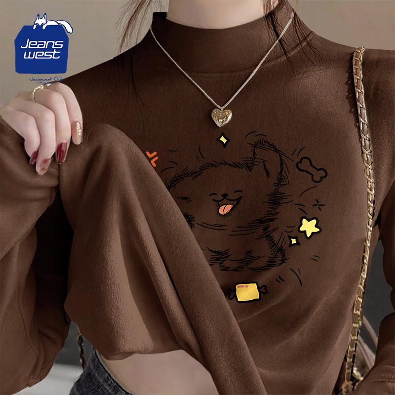 Jeanswest Club De Rong Fleece-Lined Turtleneck Long Sleeve T-Shirt M