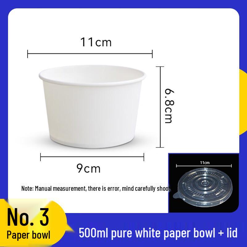 Handun Disposable Round Paper Food Containers