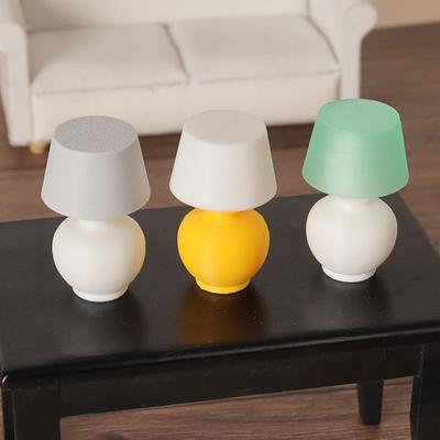 1:12 Miniature Dollhouse Study Decor - Desk & Bedside Lamp Props