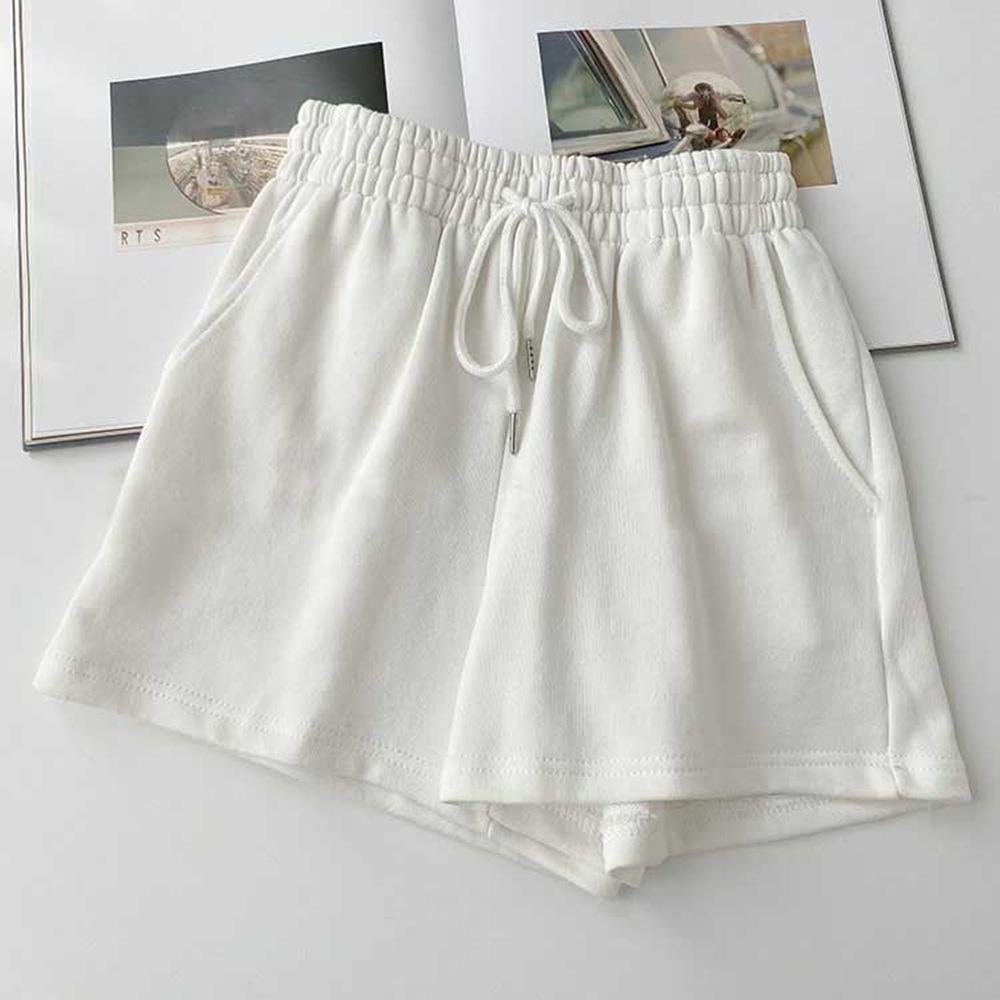 Shorts de Pierna Ancha de Color Sólido de Cintura Alta para Mujer de Verano – Tallas Grandes, Ligeros, Corte Holgado, Estilo Deportivo Casual