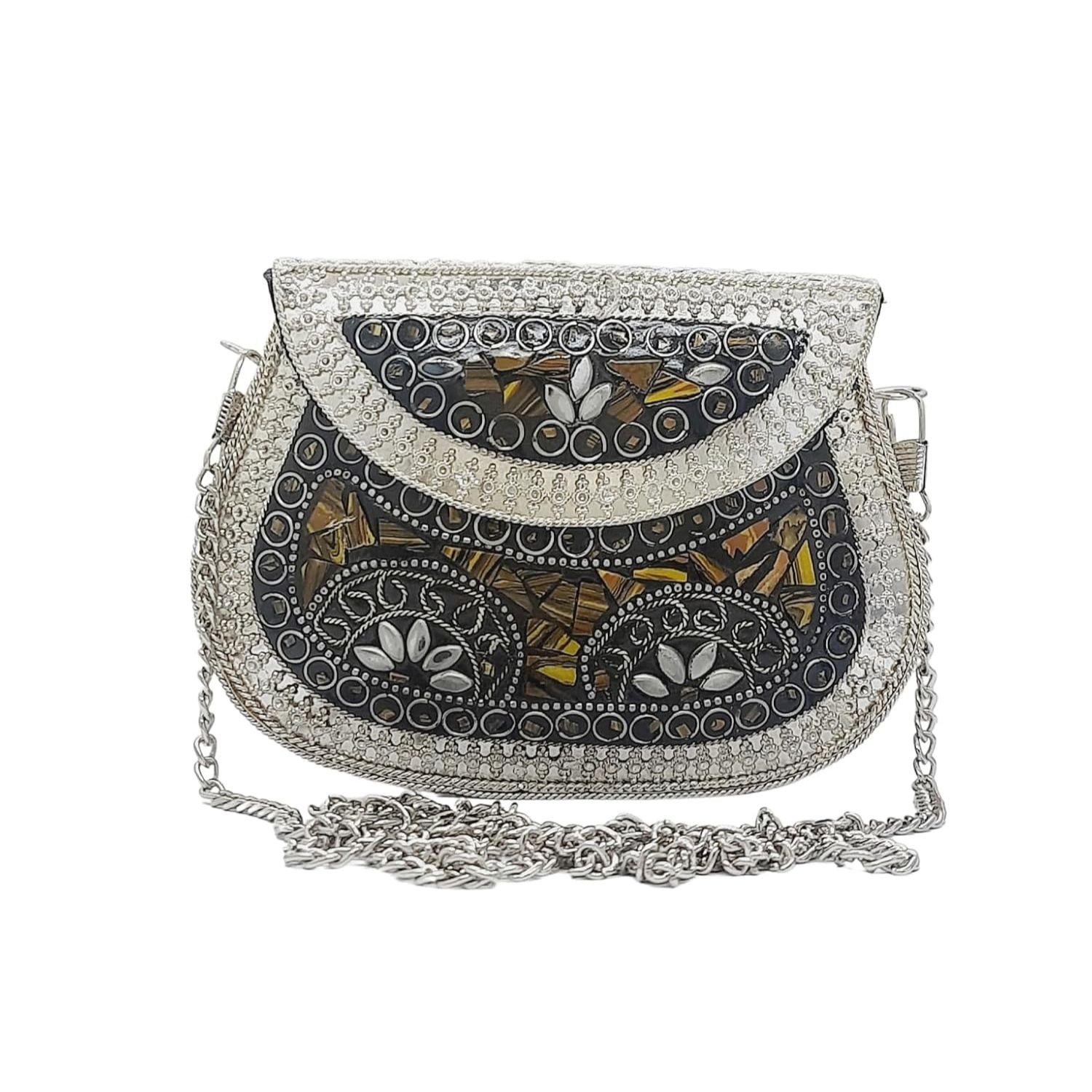 

Серебристая Металлическая Сумка Маленького Размера Кошелек для Монет Этническая Свадебная Детская Сумка Клатч для Вечеринки
