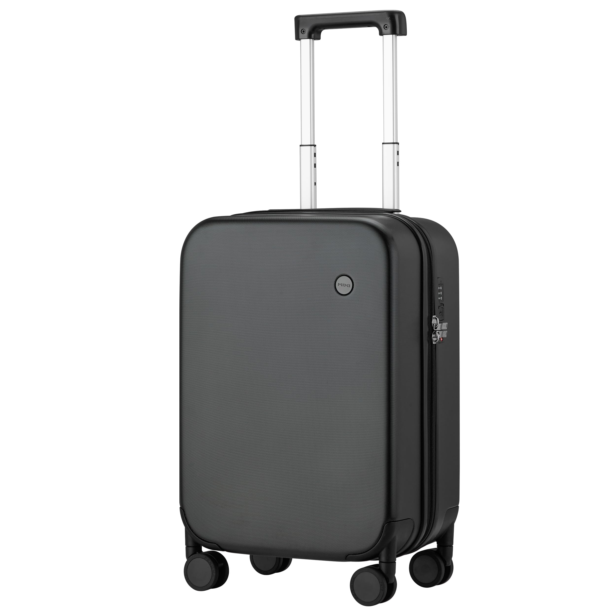 

Mixi Upgraded Suitcase with Spinner Wheels Hardside Rolling Suitcase PC with TSA Lock Lightweight Travel Case 20in Fine Grid Black [mixi] Carry-On