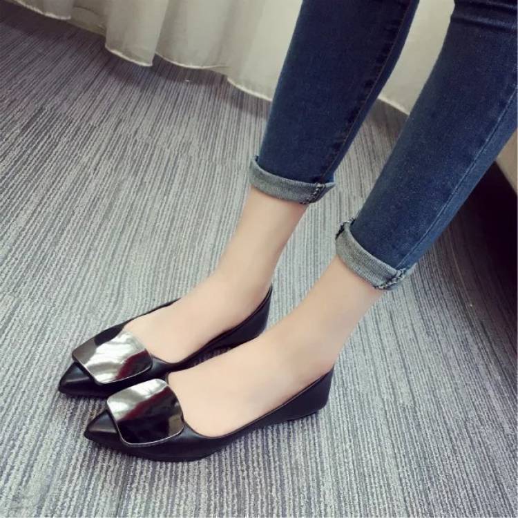 Spring and Autumn new pointed flat-soled single shoes versatile women's shoes summer ladyshoes soft-soled shallow-mouth flat-heeled flat shoes women