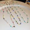 Summer Color Crystal Beaded Necklace Women'S Light Luxury Premium Design Niche Temperament Clavicle Chain Neck Chain
