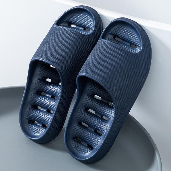 EVA Anti Slip Sole Leaking Slippers for Men's Indoor Home Soft Sole, Hollowed Out Quick Drying Hotel Bathroom Slippers