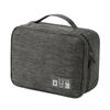 Portable Cationic Fabric Travel Organizer Bag with Handle Multi-Compartment Storage Case for Electronics Accessories and Small Items