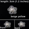 10pcs DIY Chiffon Appliques Flower Shape Beaded Material for Headband Hat Decor
