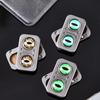 Owl Rotating Mechanical Slider Magnetic Push Card Clicker Fidget Spinner Pushing Plate Edc Alloy Stress Relief Sensory Toy