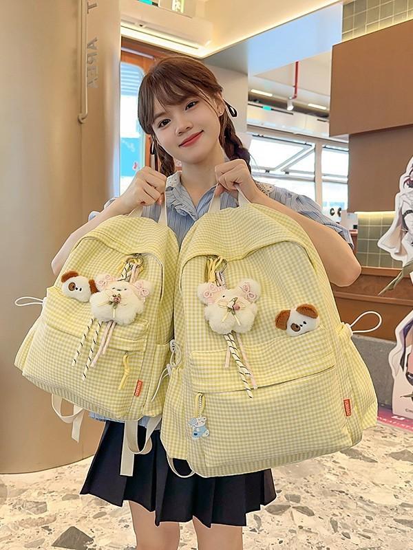 Girl Backpack With Nylon For School And Casual Use