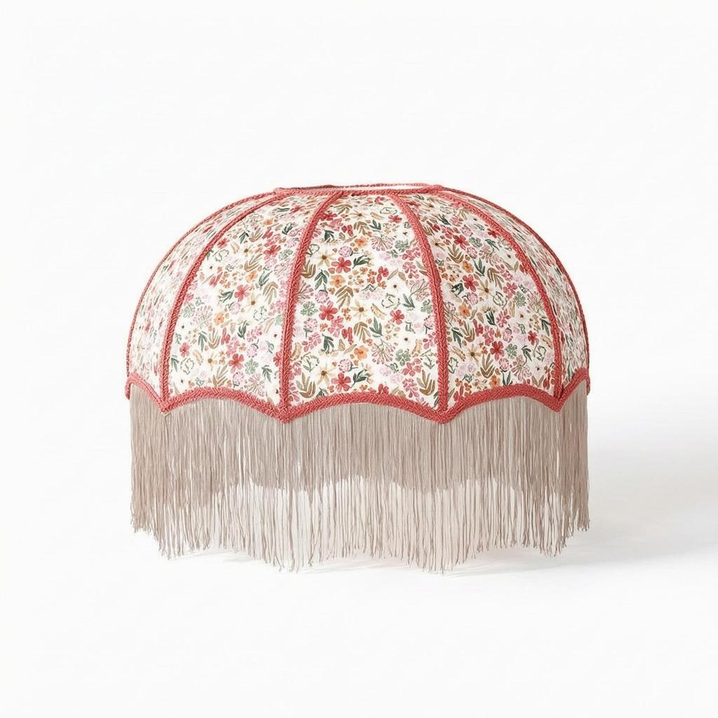 Lampshade with Fringe Retro Table Lamp Shade Vintage