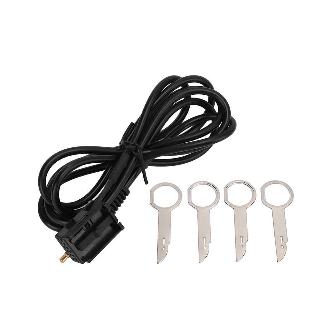3.5mm Audio Input Aux Cable Adapter with 4 Removal Tools Replacement for Ford Fiesta Mondeo Focus