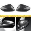 For Chevrolet Trax  2024 Car Sticker Rearview Side Mirror Cover Wing Cap Exterior Door Rear View Case Trim Carbon Fiber Look