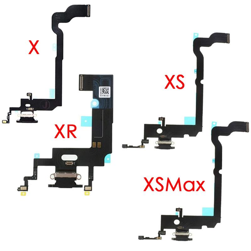 Charging Port Dock Flex Cable For iPhone X XR XS Max USB Charger Connector With Microphone Replacement