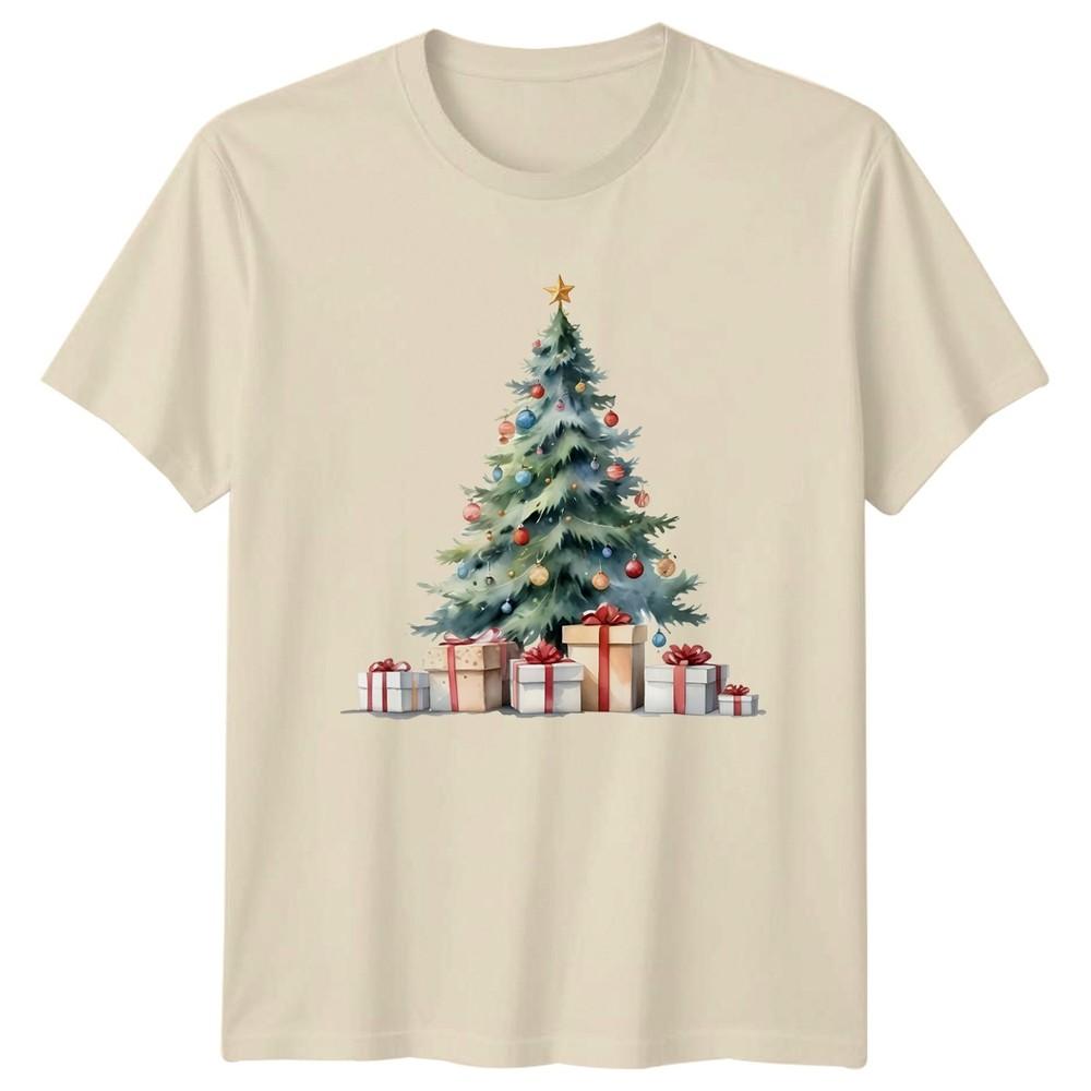 Christmas Tree And Gifts Holidays Unisexs T Shirt Unisexs Tee Graphic Unisex Top