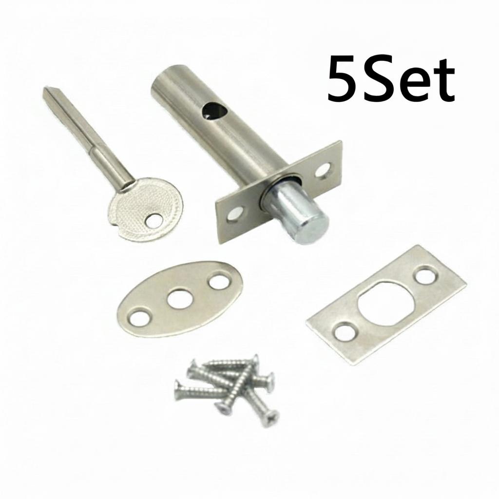 Core Hardware Pipe Tube Security Door Well Locks For Fireproof Escape Mortise Aisle Lock 1set NEW Steel Invisible Lock