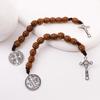 Benedict Medals Crucifix Rosary Comfortable Handling Portable Size Religious Wrist Accessories for Spiritual Devotion