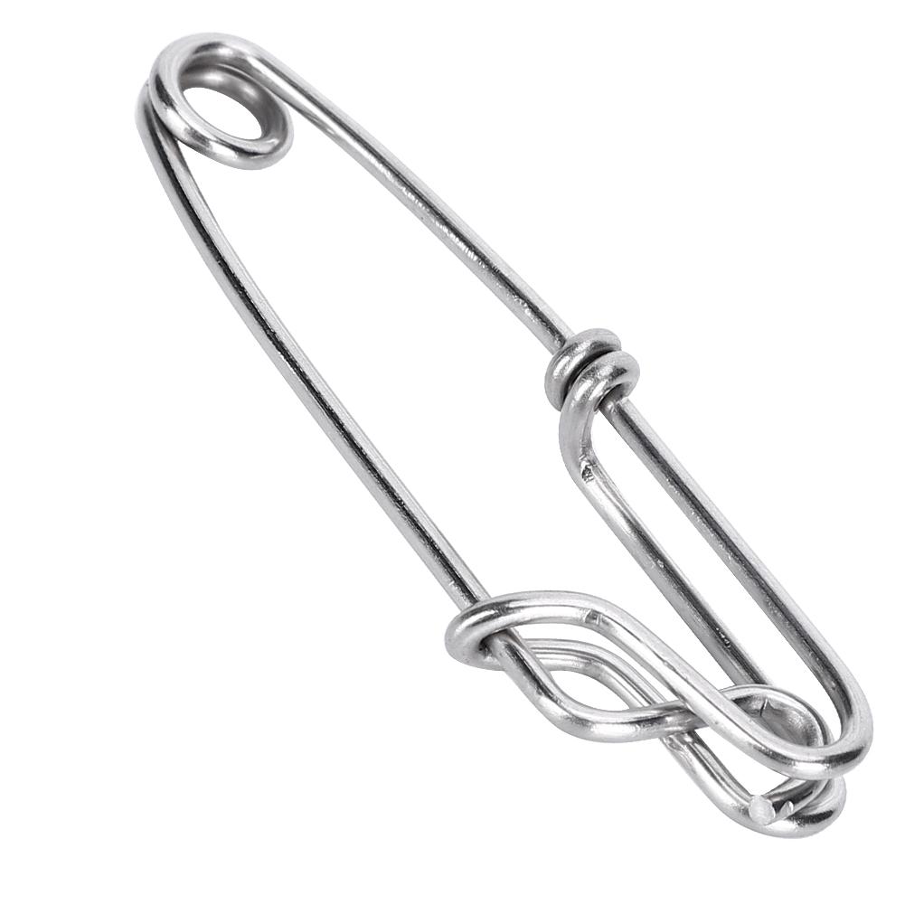 15pcs Stainless Steel Tuna Clips Longline Branch Hangers Snap Fishing Accessory Easy On/Off