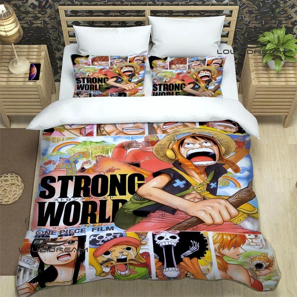 3D cartoon One P-Piece Σετ κρεβατιού εκλεκτά προμήθειες κρεβατιού σετ παπλωματοθήκη παπλώματος κρεβατιού σετ κρεβατιού πολυτελές δώρο γενεθλίων