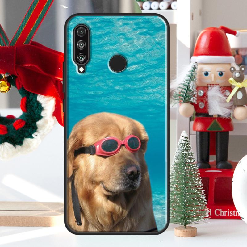 Cartoon Golden Retriever Dog For Huawei Nova 12i 11i 8i 12s Y73 Y72 Y61 Y91 Y90 Y70 Y60 9 10 SE P60 Pro P30 P40 Lite Case