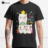 Funny Llama Fa La La Christmas Ornaunisext Decors Classic TShirt Unisexs T Shirt Custom Aldult Teen Unisex Digital Printing Tee Shirt