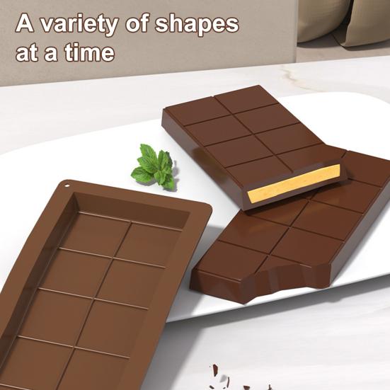 Silikonová čokoládová forma na plněnou tyčinku, potravinářské čtvercové formy na tyčinky, snadné...