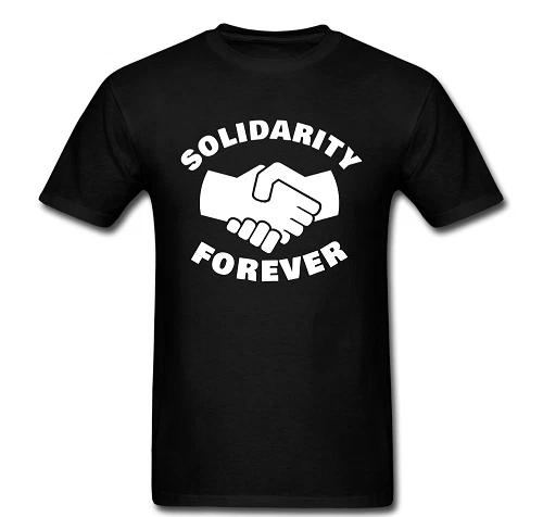Solidarity Forever Peace T shirt tee Protest anarchy anarchist hand shake XL