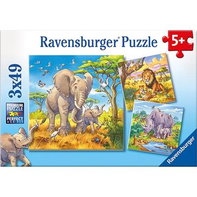 Korea Board Games Animal Family Day Jigsaw Puzzle R080038 3X, 49 Pieces, Mixed Colors Jigsaw Puzzle, Childrens Games, Educational Toys