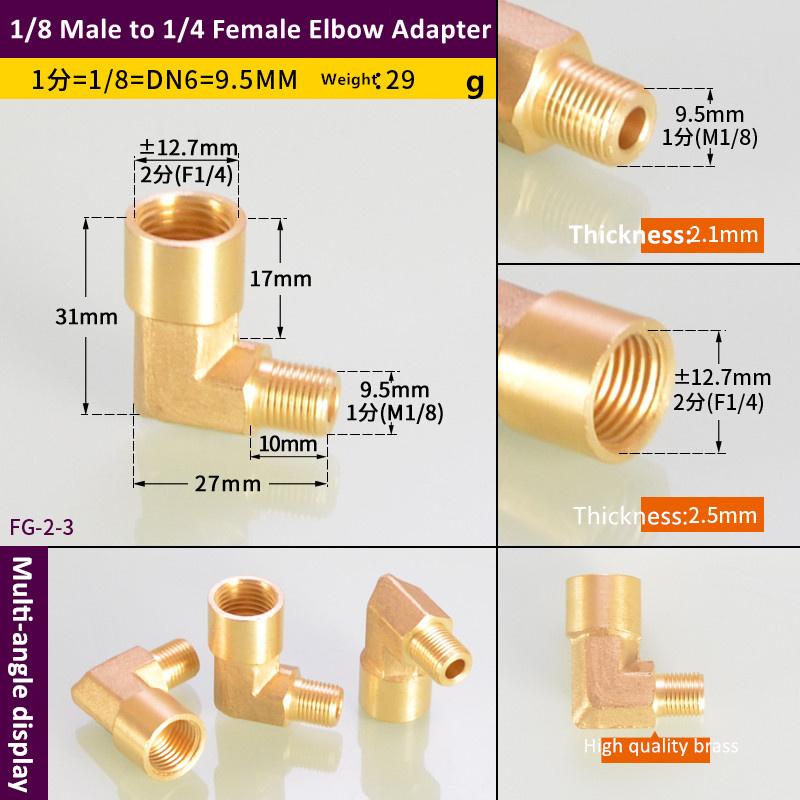 1/8" 1/4" 3/8" 1/2" 3/4" 1" Innengewinde x Außengewinde 90 Grad Messing Winkelstück Rohrfitting Verbinder Kupplung Für Wasser Kraftstoff Kupfer Adapter