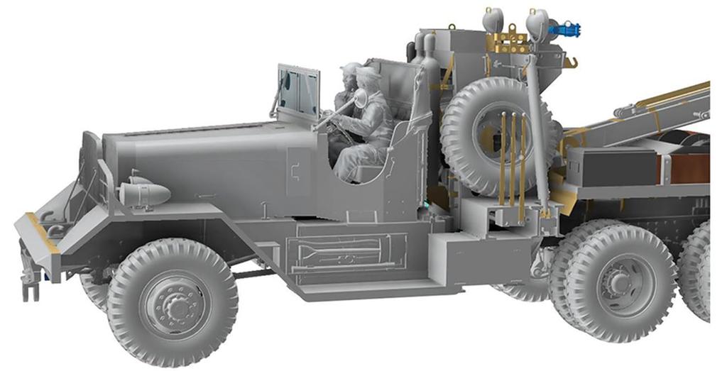 Thunder Models Escala 1/35 Caminhão de Reboque Pesado Americano Ward LaFrance M1A1, Teto Aberto, com Figura, Kit de Modelo de Plástico TB35014B (Veículo militar)