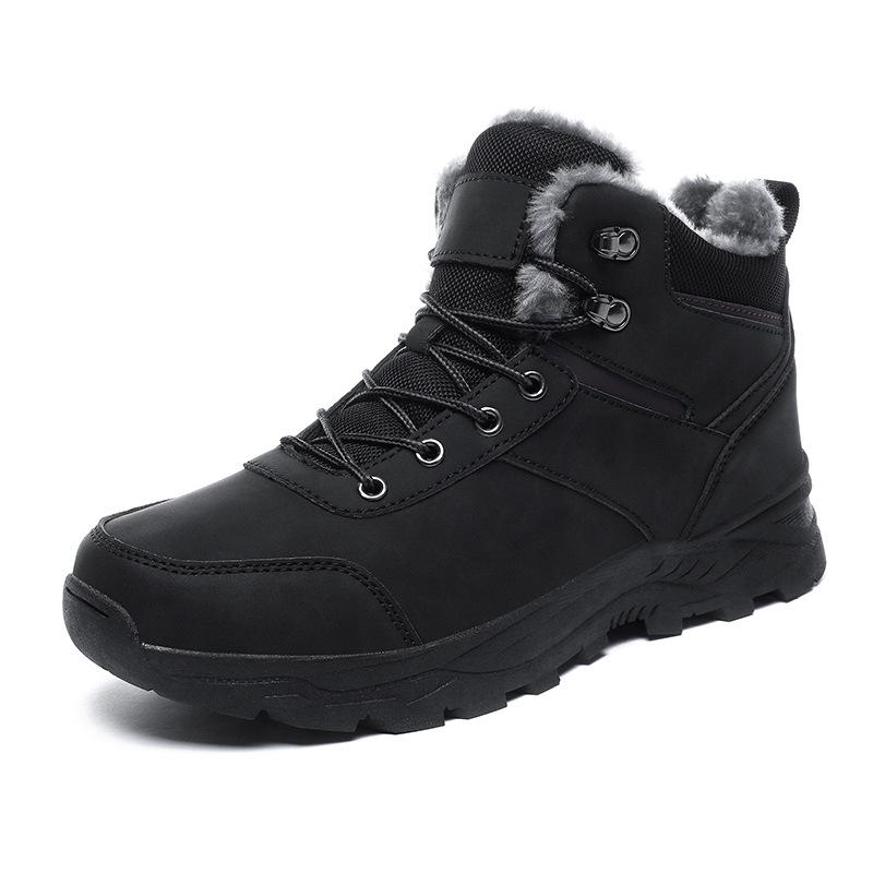Men's Snow Boots Super Plush Warm Cotton Shoes Fashion Casual High Top Boots for Men Outdoor Non-slip Hiking Boots Large Size48