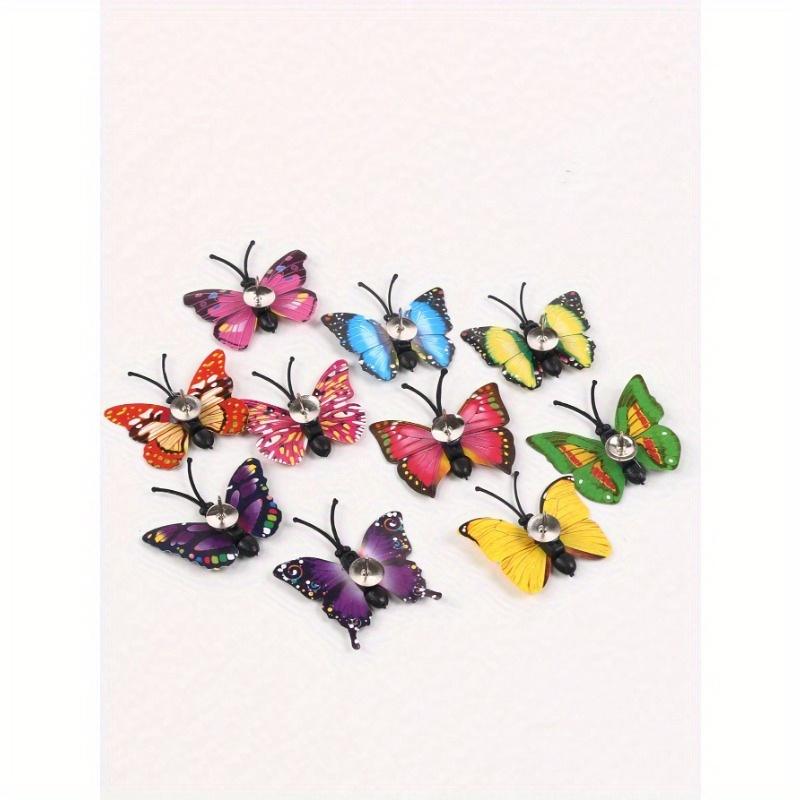 10 Pcs Butterfly Thumbnails, Decorative Thumbnails, Butterfly Thumbnails, Photo Wall Cork Colored Cute Thumbnails Back To School