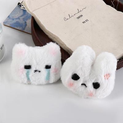 Crying Bunny Blush Angry Rabbit Plush Pendant Cartoon Rabbit Bag Pendant  Kid Girl Boy