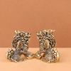 Brass Qilin Pair Ornaments for Home, Shop, Bedroom, Office, and Living Room Protection
