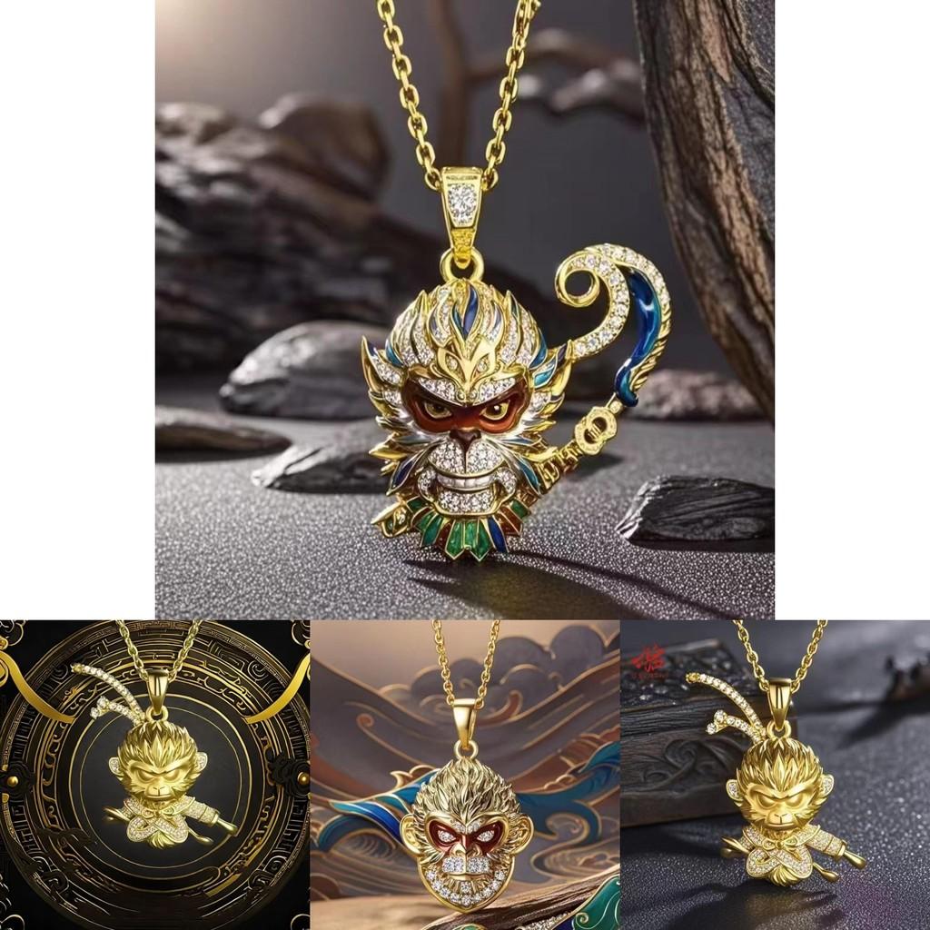 Unique Copper Black Wukong Pendant Necklace With Dazzling Design Inspired By The Legendary Monkey King