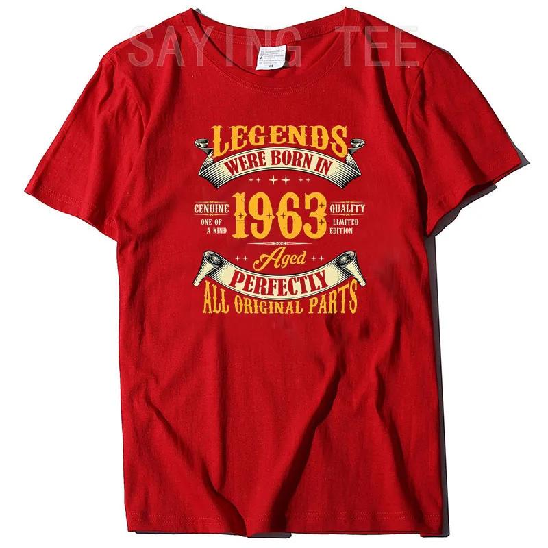 Legends Were Born In 1963 T-Shirt 61th Birthday Shirts for Men, Vintage 61 Years Old Clothes Daddy Grandpa Gifts Dad Father Tees