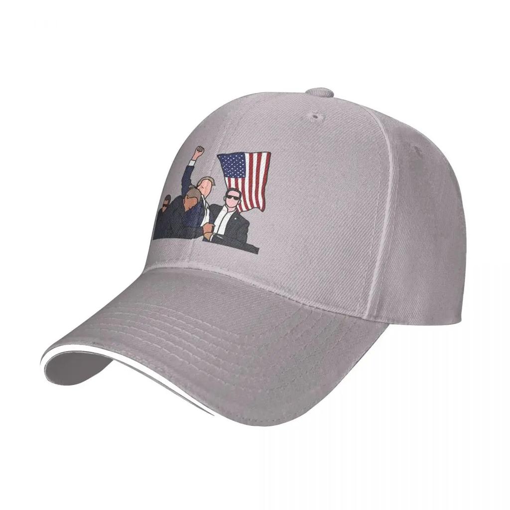 Trump Fight Election Rally Baseball Cap Fashion Assassination Attempt Sandwich Hats Men Women Adjustable Dad Hat Workouts