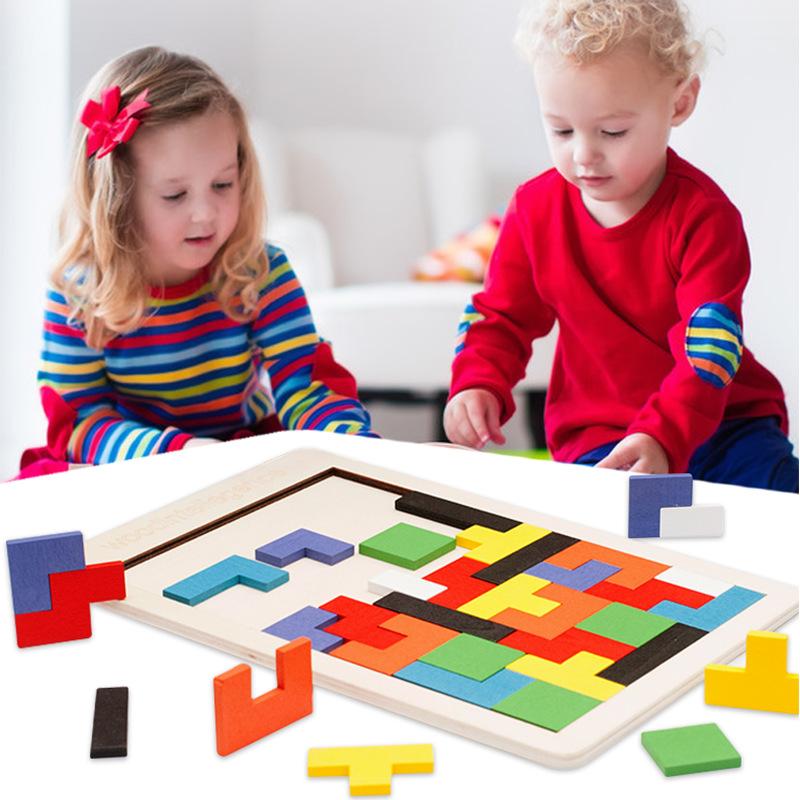 Wooden Puzzle Baby Early Education Fun Game Children Thinking Logic Square Toy Puzzle gifts for children