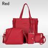 4Pcs Ladies Handbags Female Pu Leather Shoulder Messenger Bags Women Composite Bags Tote Bag Bolsa Feminina Crossbody Bag